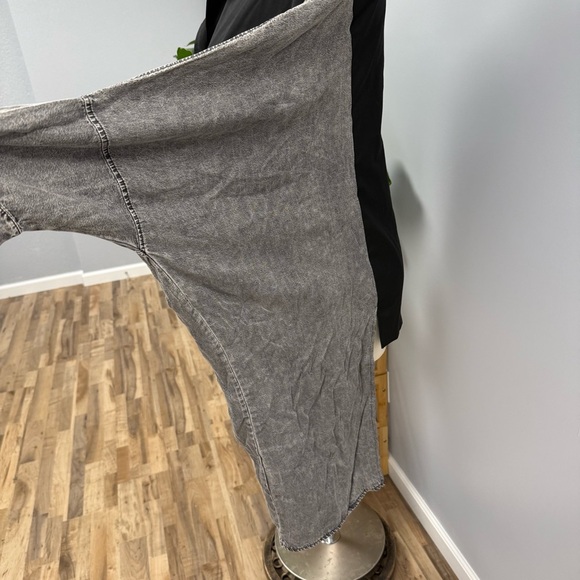 Kate Hewko Bat Wing Jacket Mixed Material One Size Black Washed Gray Streetwear - Picture 10 of 14